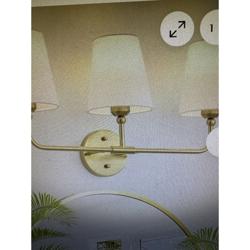 Bathroom Light Fixtures, 3-Light Brushed Gold Vanity Lights,